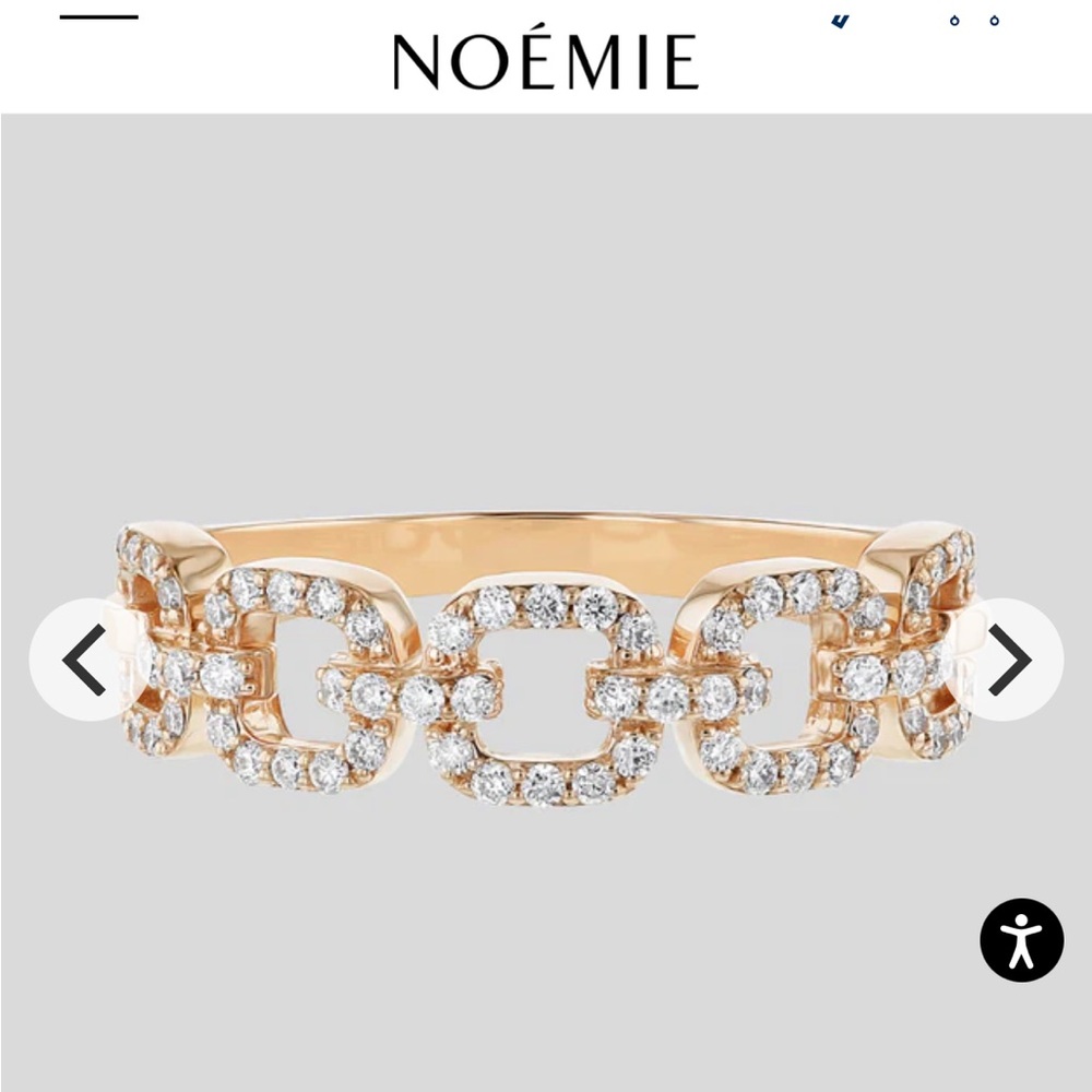 Hello Noemie - Diamond Link Ring - 18k yellow gold - size 5 - 0.30 carat